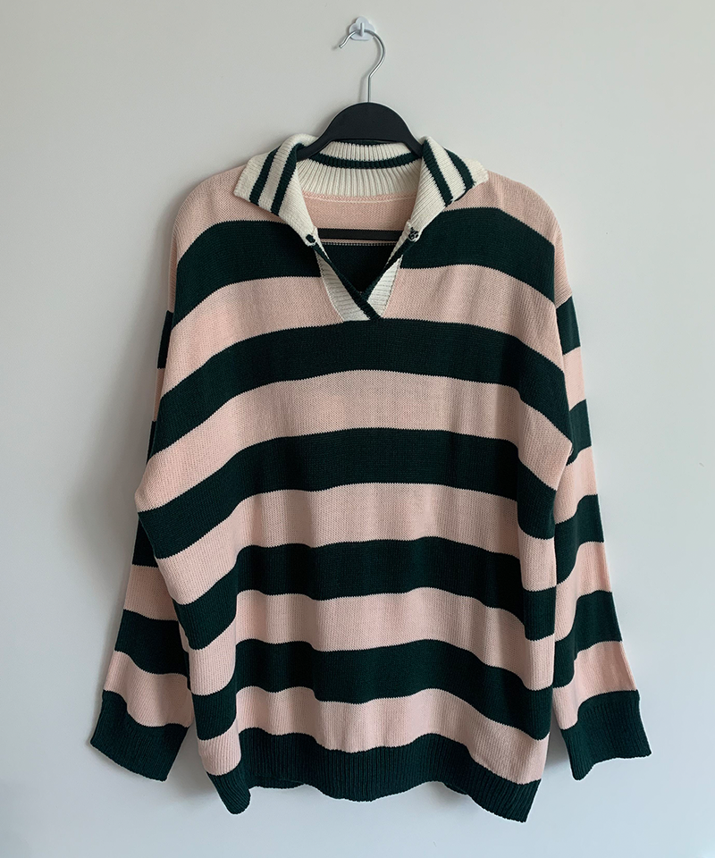 Bold Stripe Collar Knit