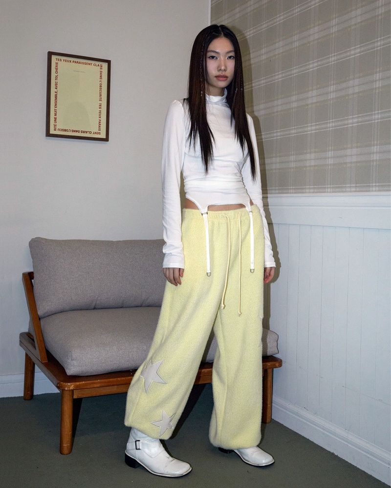 Fazed（フェイズド）の「STAR patched pants / lemon（Pants）」