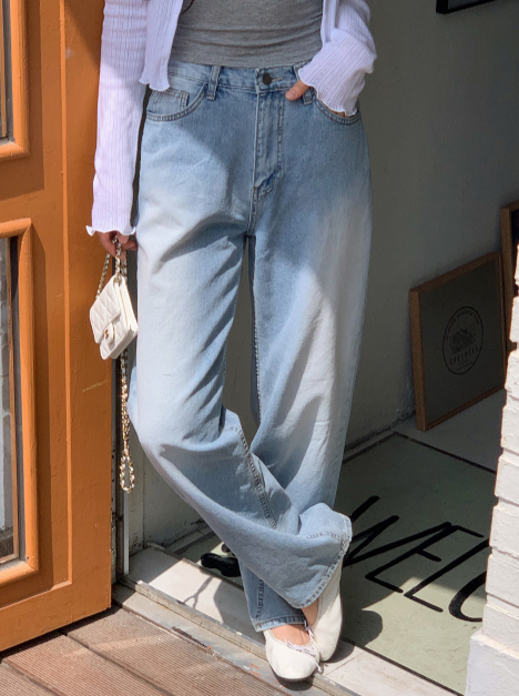 SHOPPERLAND(ショッパーランド)の「Vintage Washed Denim Wide Straight Pants(Pants)」