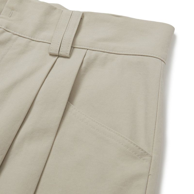クラシックピンタックワイドパンツ / Classic Pintuck Wide Pants [ECRU]
