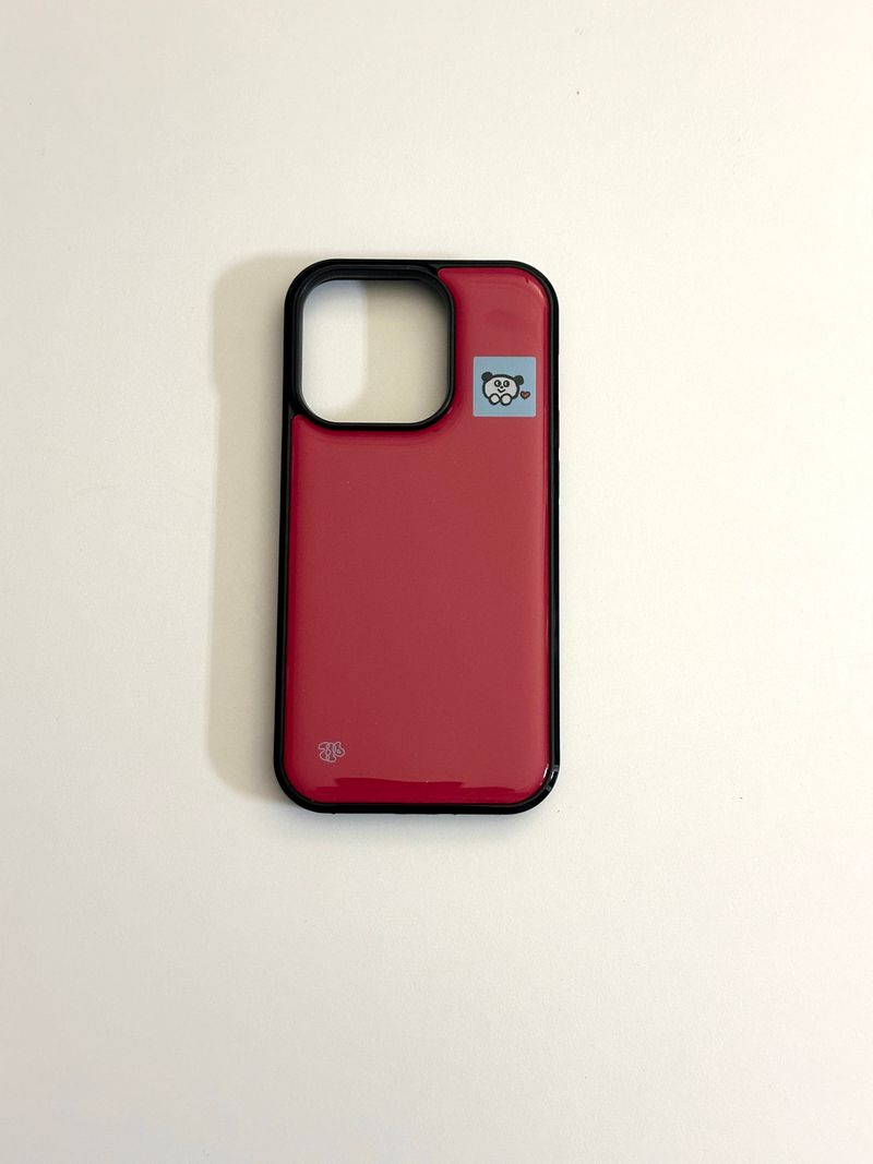 red square patch epoxy phone case