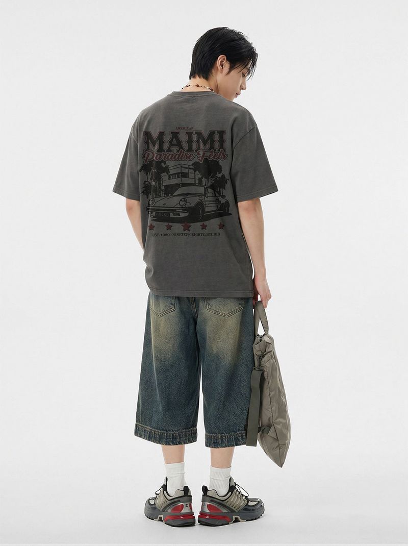 paradise feels pigment-dyed short-sleeve t-shirt (3color)