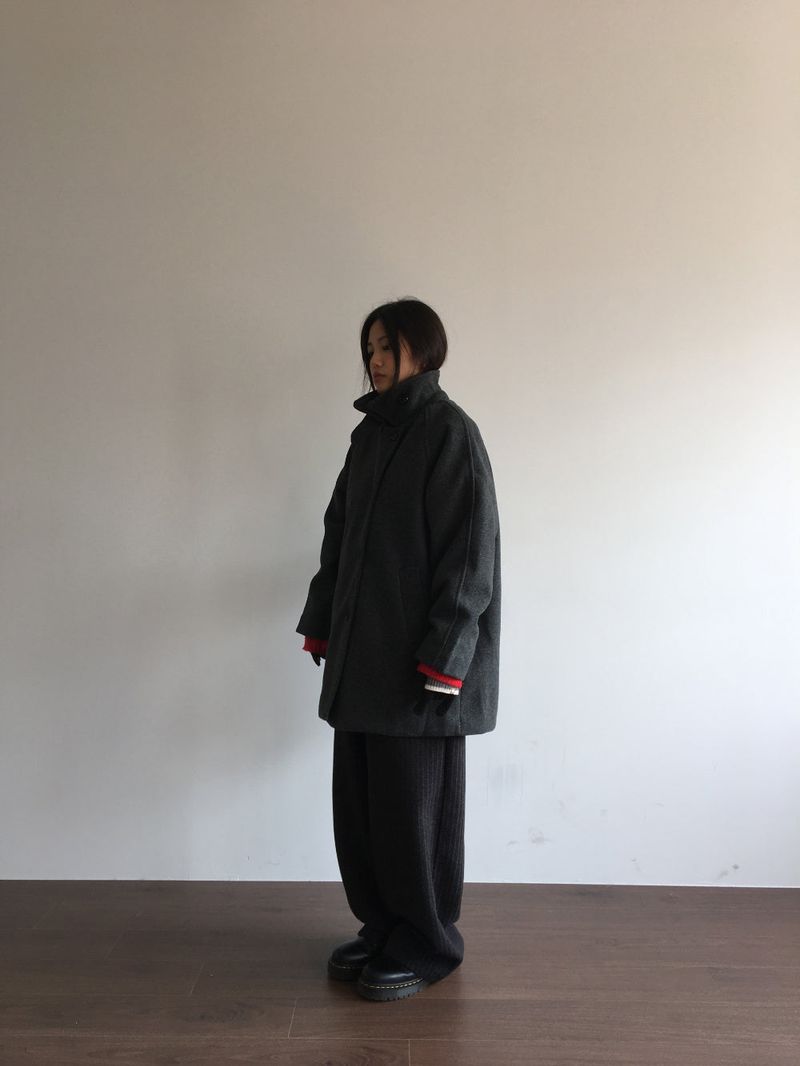 Classic High Neck Half Coat (2 Colors)