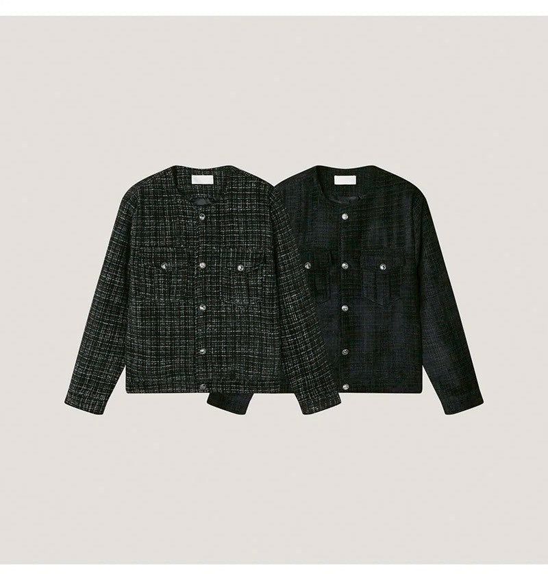 [F/W] Black line tweed jacket(2color)