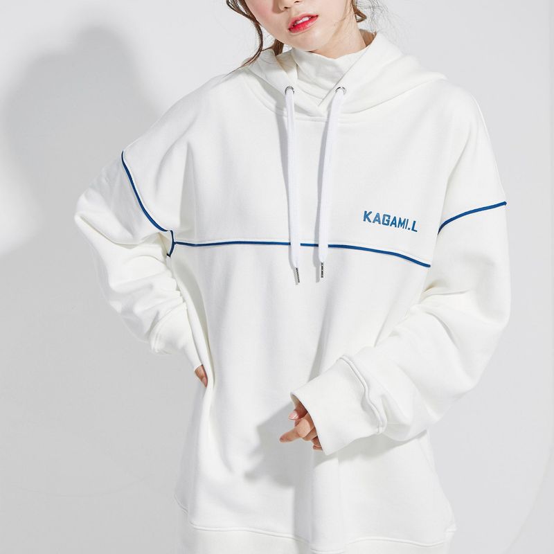 Oversize Front Line Hoodie White