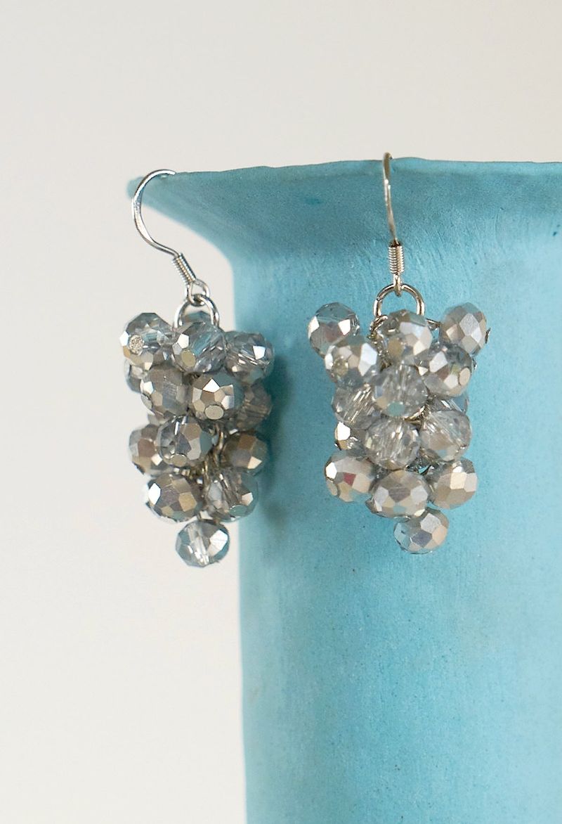 raspberry earring - silver