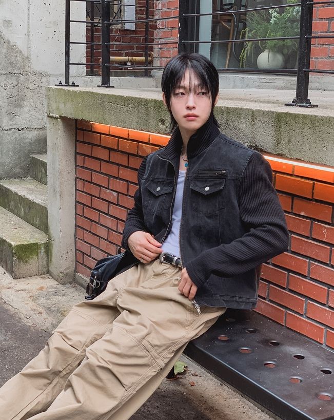 フィールデン プレート ジッパー ワイド パンツ