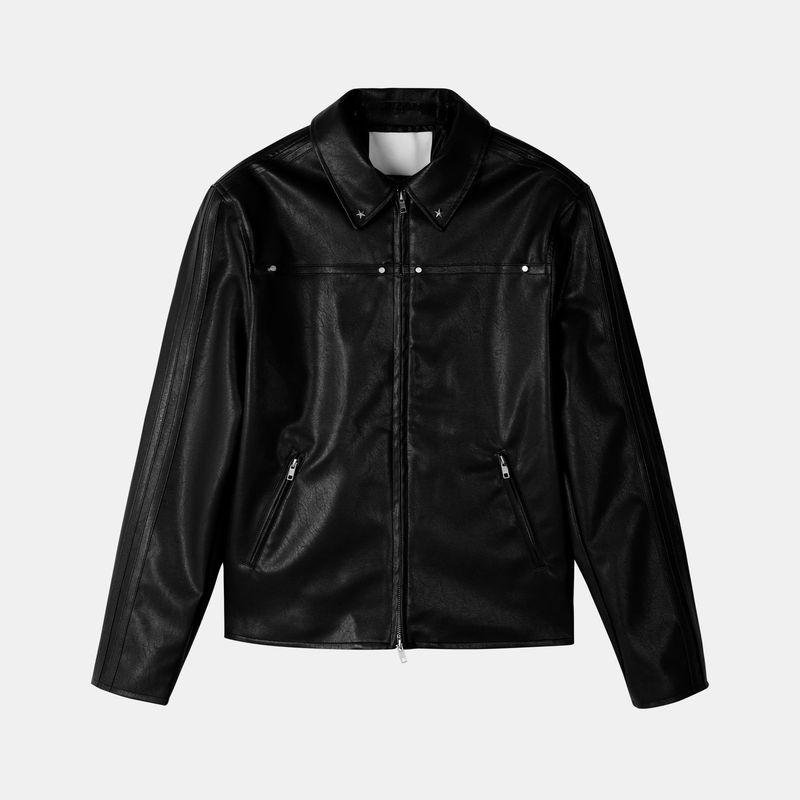 Star Stud Leather Jacket (2color)