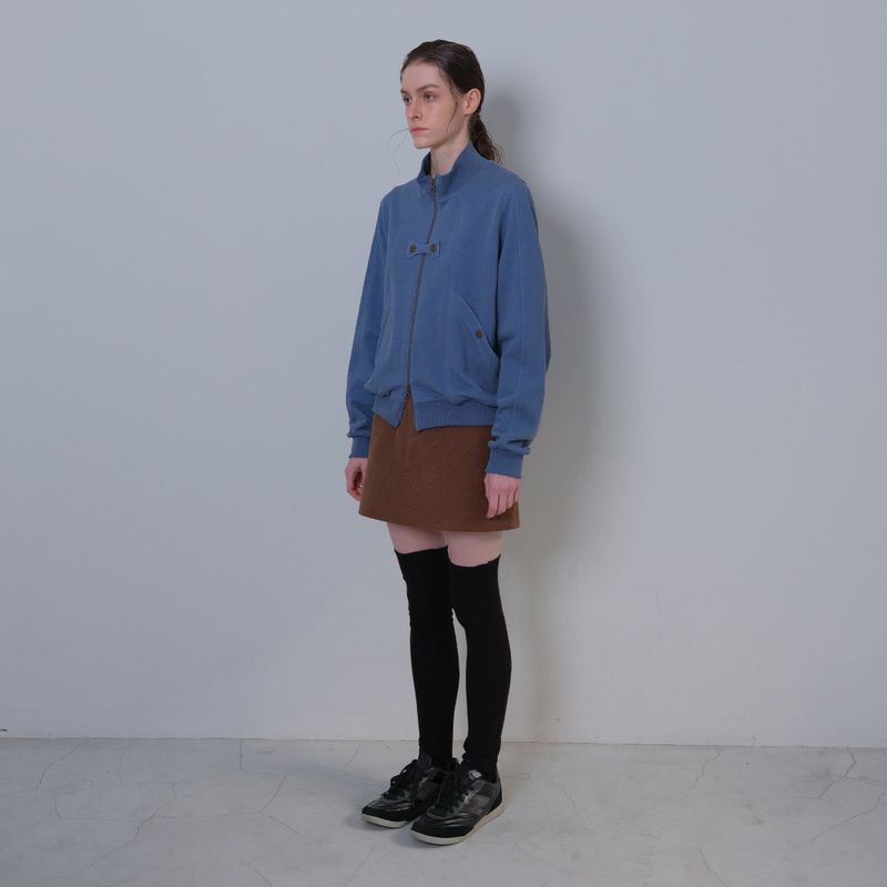 Blue Butterfly Pigment Jersey Zip-up
