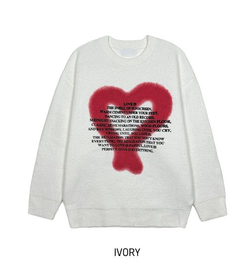 Kuro spray heart wool knitwear