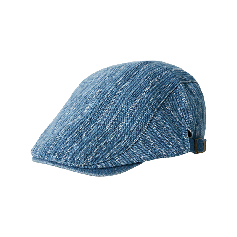 Stitch Stripe Hunting Cap (Blue Denim)
