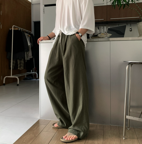 LOOKPLE（ルックプル）の「クールピンタックリネンワイドパンツ（パンツ）」