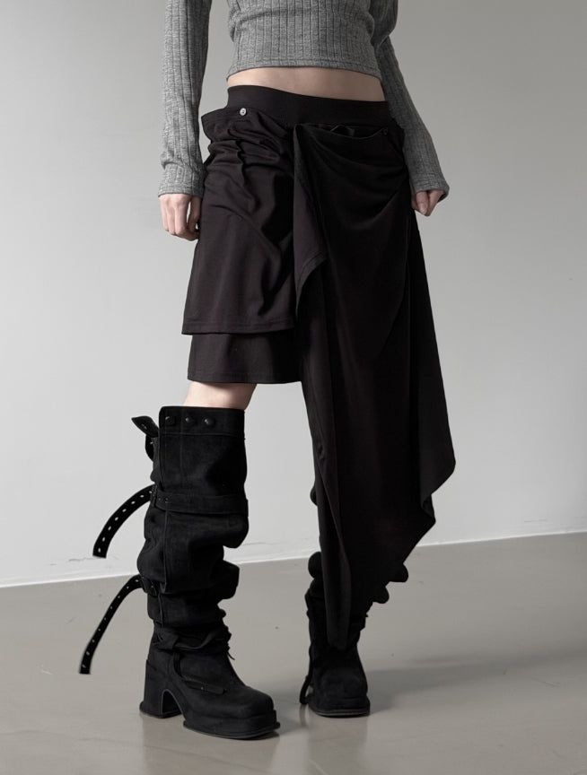 mnem（ムネム）の「Pinched Drape Skirt（Skirts）」