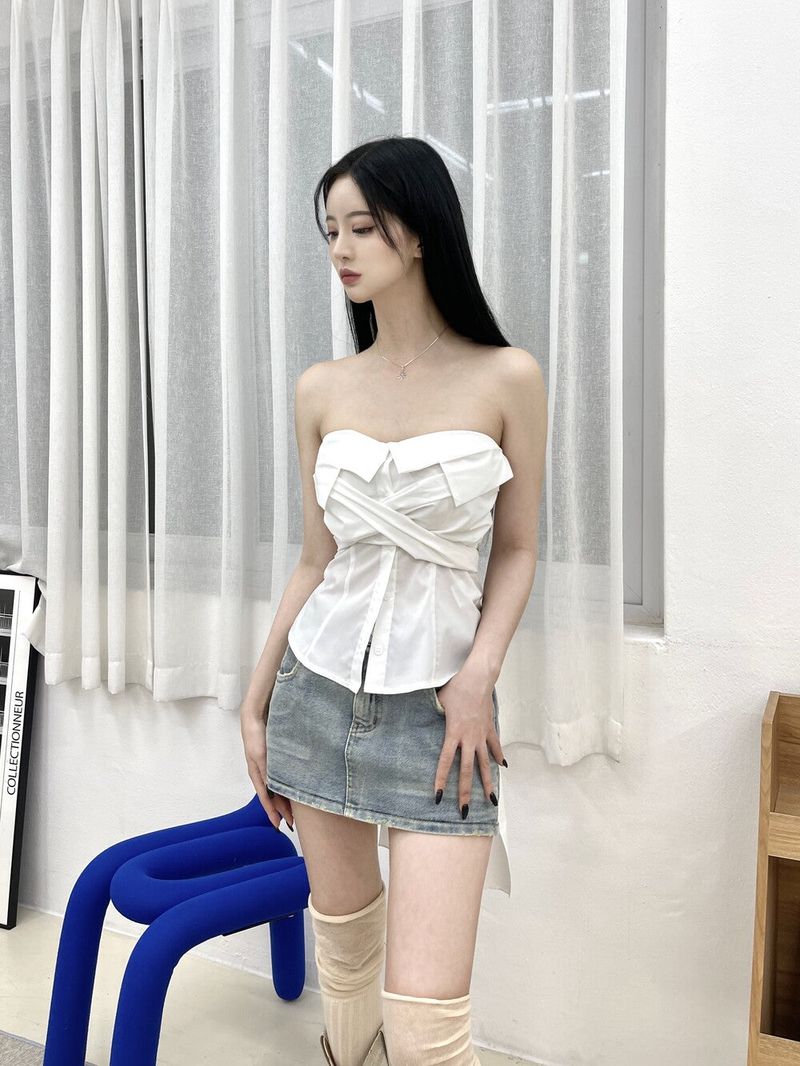779. Washing micro denim sk pt