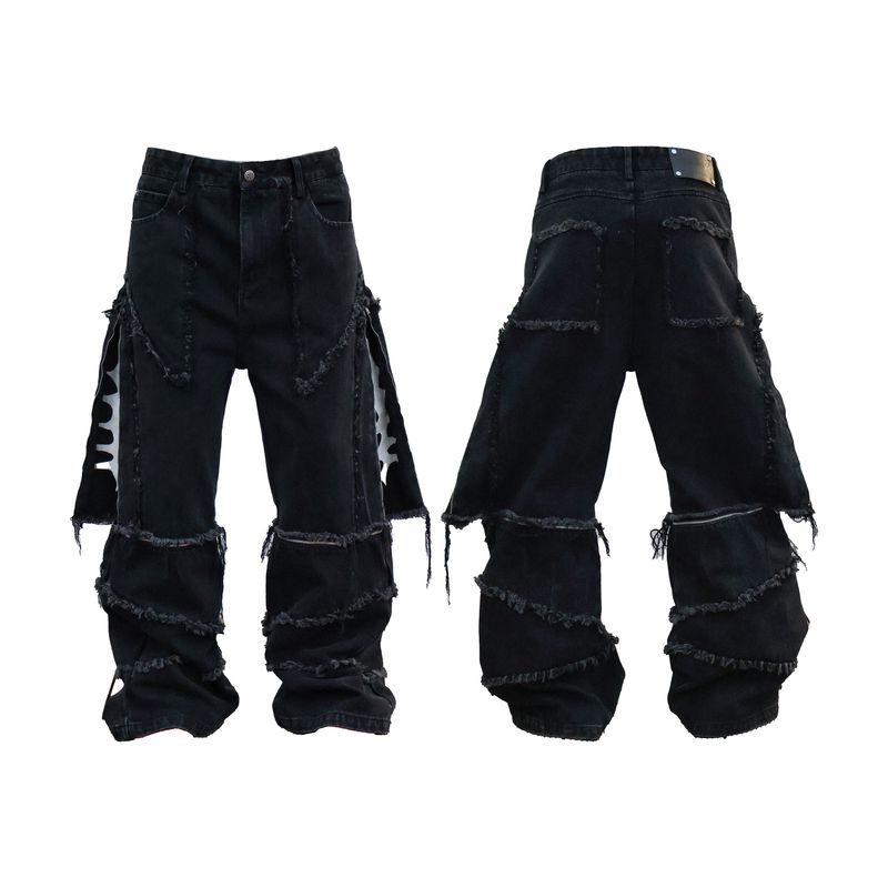 SEXXDEVIL（セックスデビル）の「SEXXDEVIL Detachable 2-in-1 washed raw-edge jeans（Pants）」