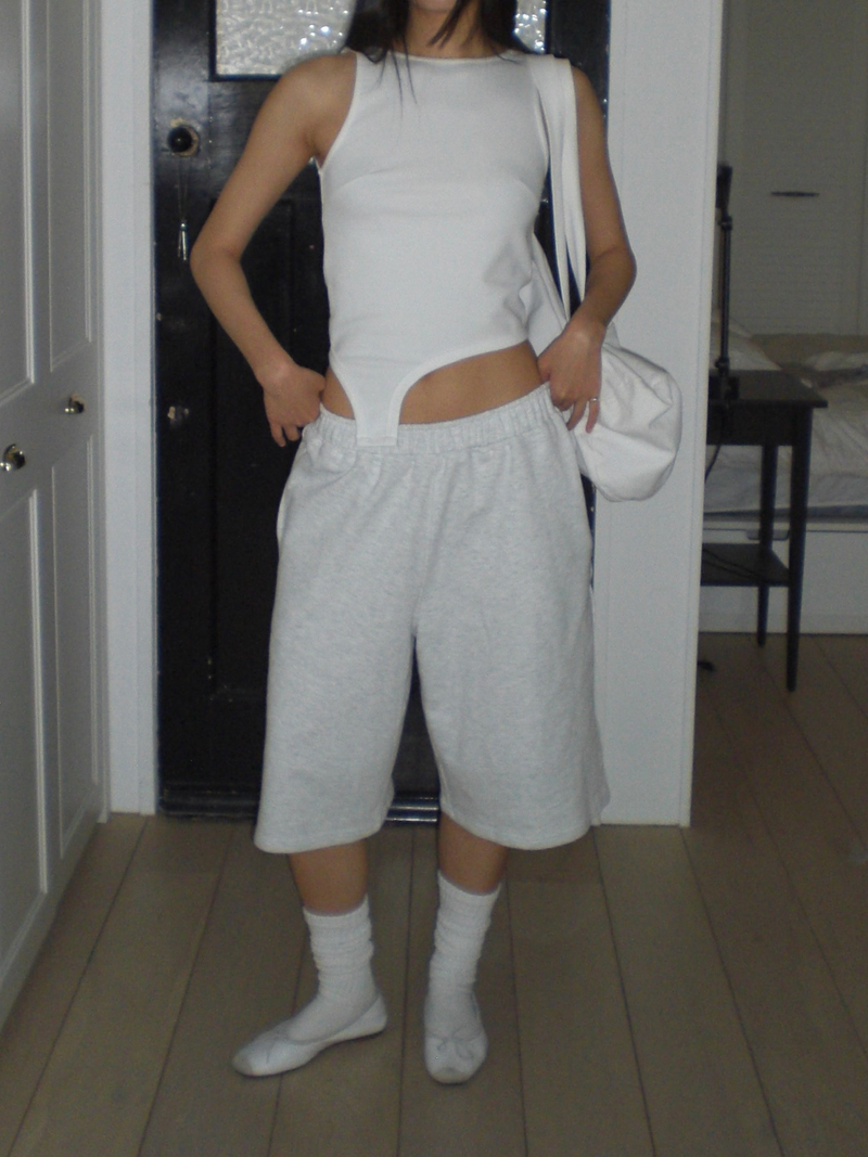 Things and stuff（シングス アンド スタッフ）の「Bermuda sweat pants [White melange]（Pants）」