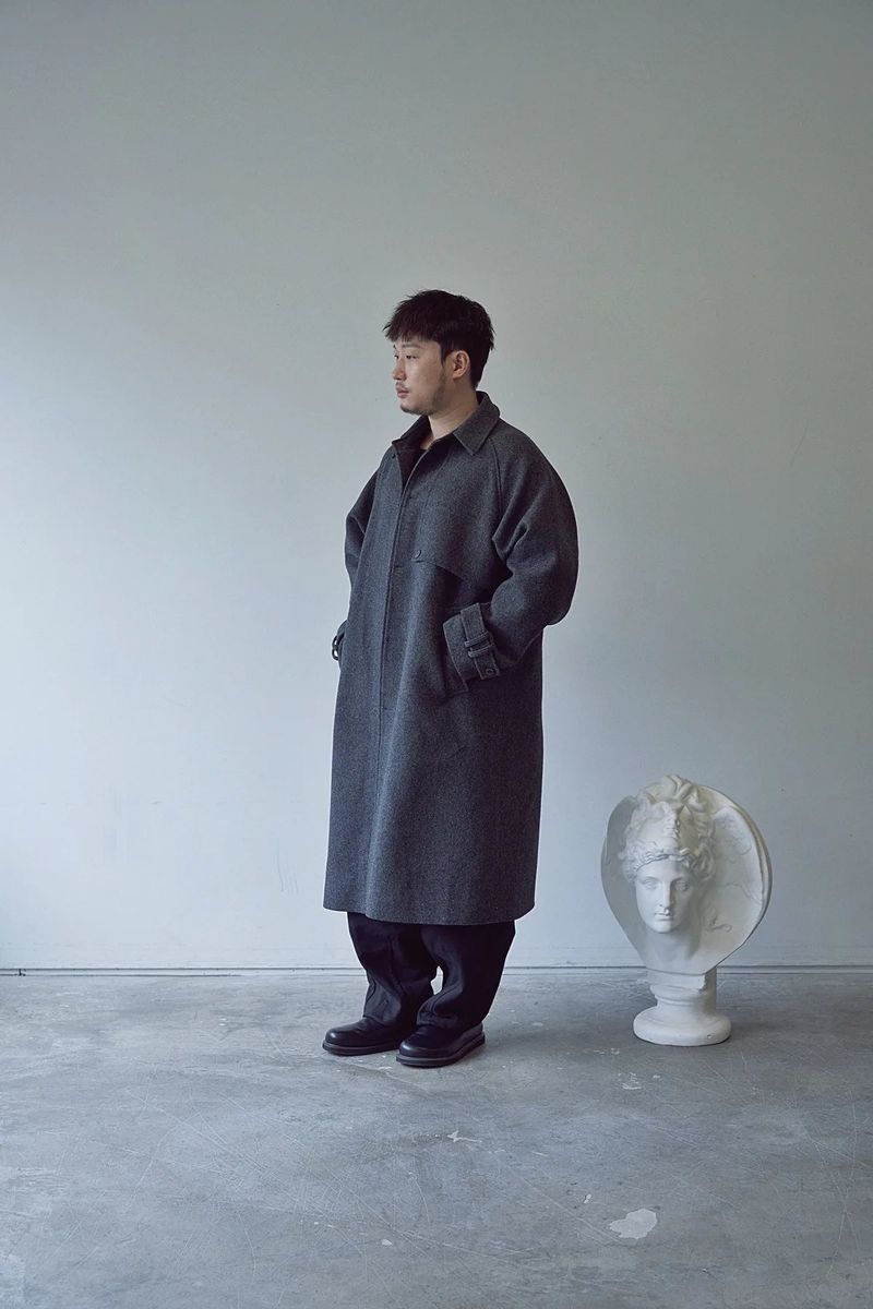 PURE-WOOL 90 BALMACAAN COAT (Charcoal)