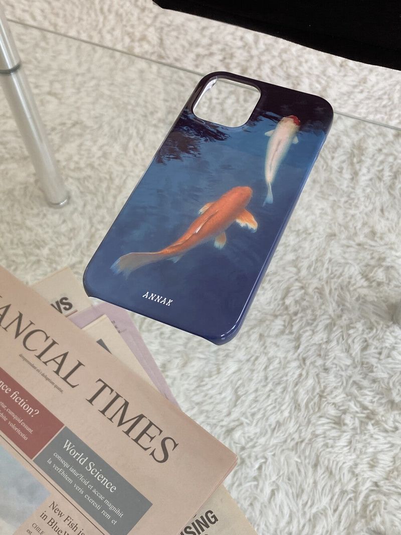 [misty afternoon koi goldfish hard case]