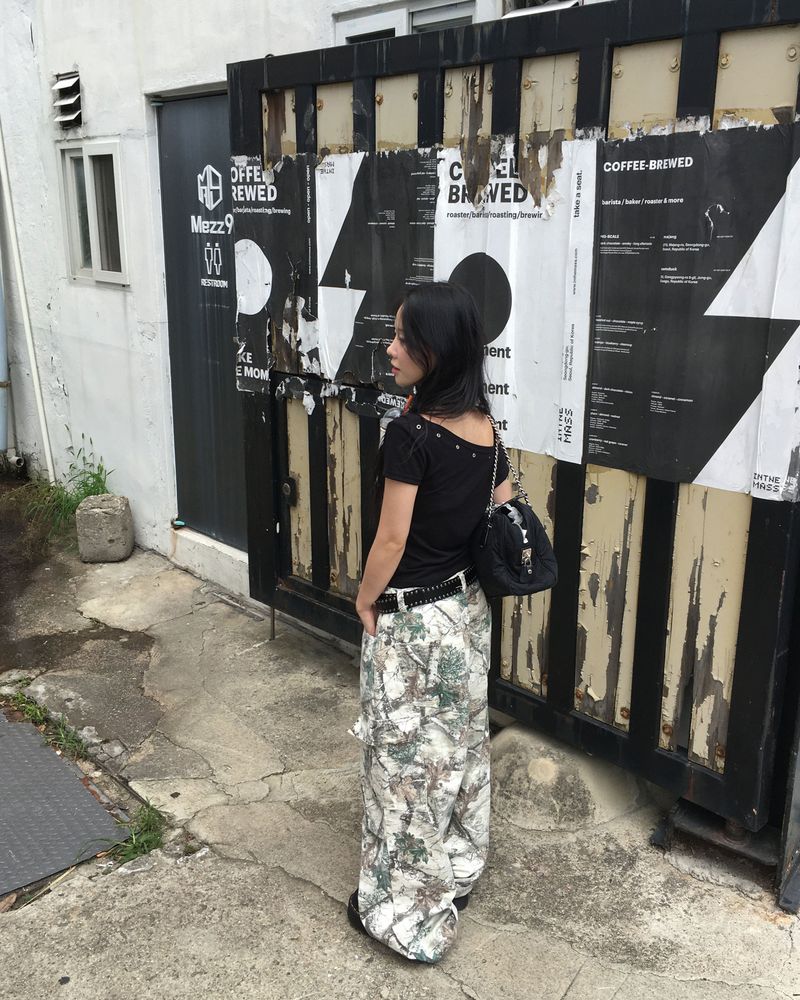 Tree camo button pants