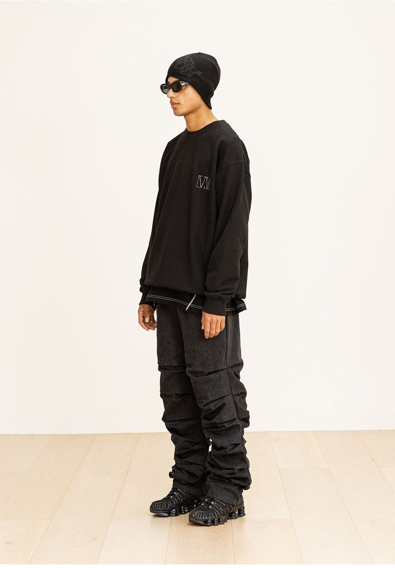 CRUMBLE DENIM PANTS