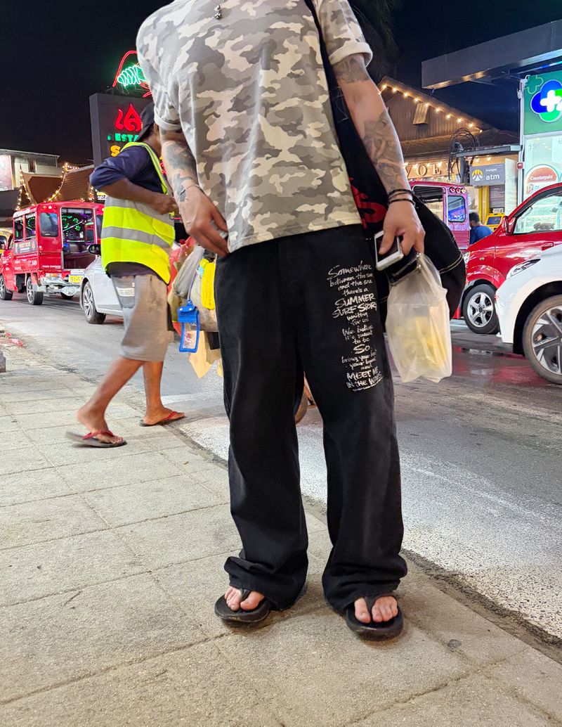 HOLY IN CODE（ホーリーインコード）の「No.1776 W lettering black denim PT（Pants）」