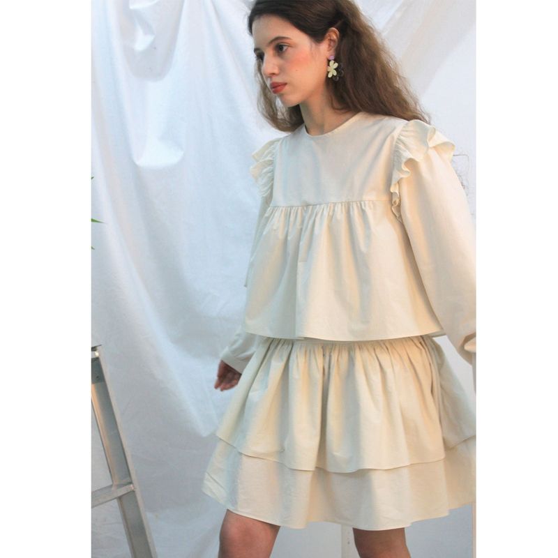 Floria shirring skirt