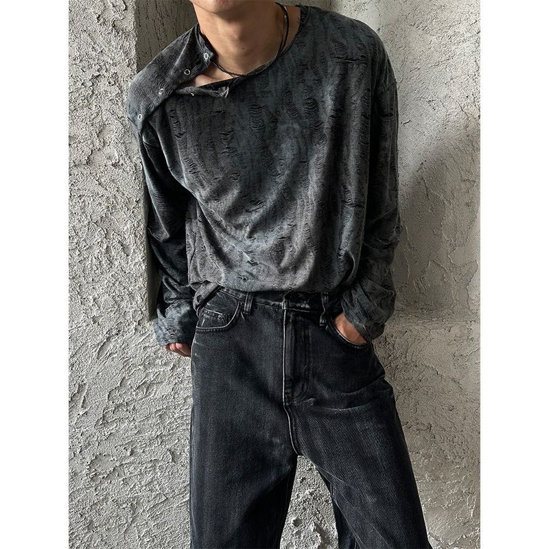 LAURANT（ロラン）の「[UNISEX] Grunge dyeing snap sleeves (2color)（Tops）」