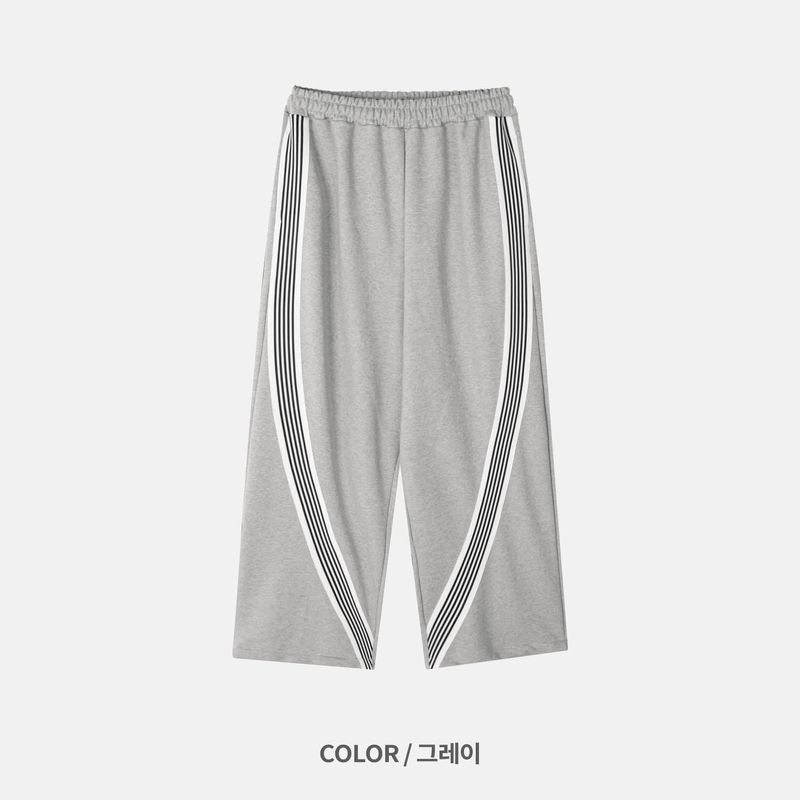 Bant Diagonal Track Wide Sweatpants 3C