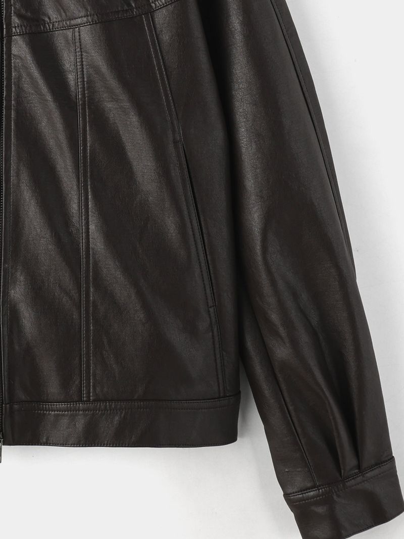 Fear Curved Leather Jacket