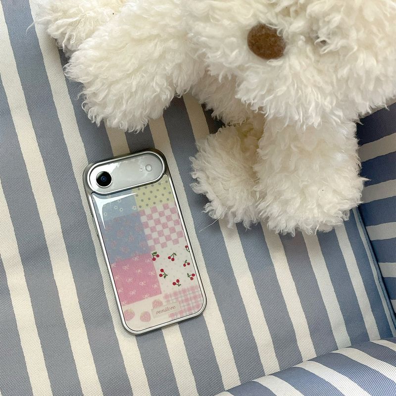 [MADE][Glass Silver Bumper Case]  Knit Patchwork Case ⋆ small patch