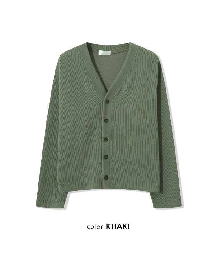 (UNISEX) Knitted V-Neck Cardigan