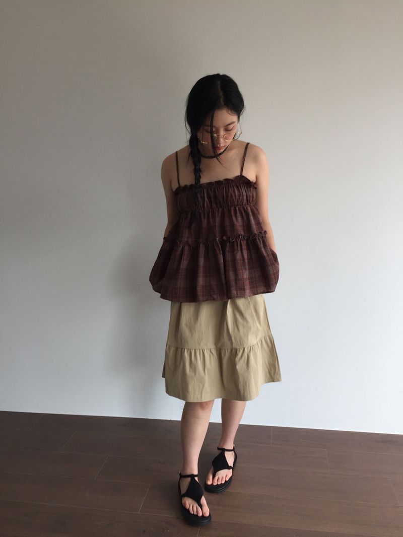 suede strap sandals (2color)