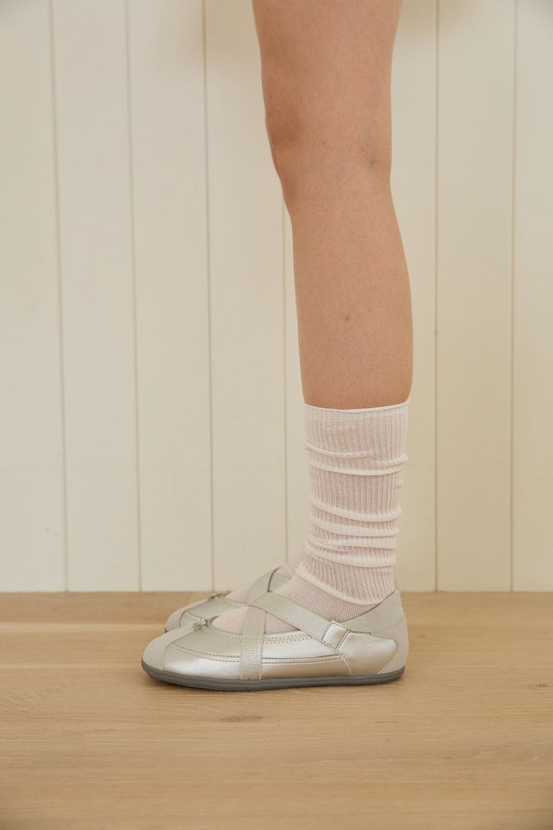 RIBBON BALLET STRAP SNEAKERS