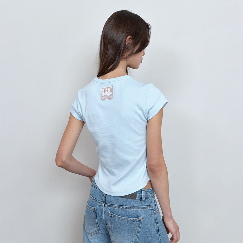 C 90S LINE BASIC T-SHIRT_LIGHT BLUE