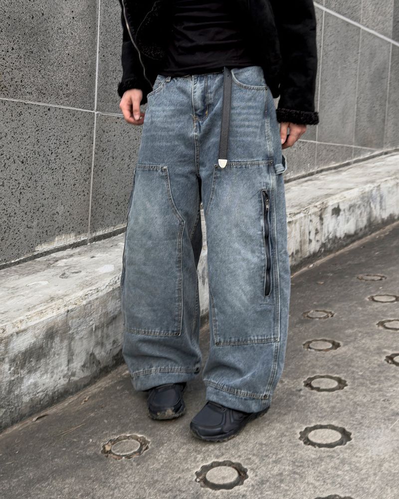 Herry Washing Zipper Carpenter Denim
