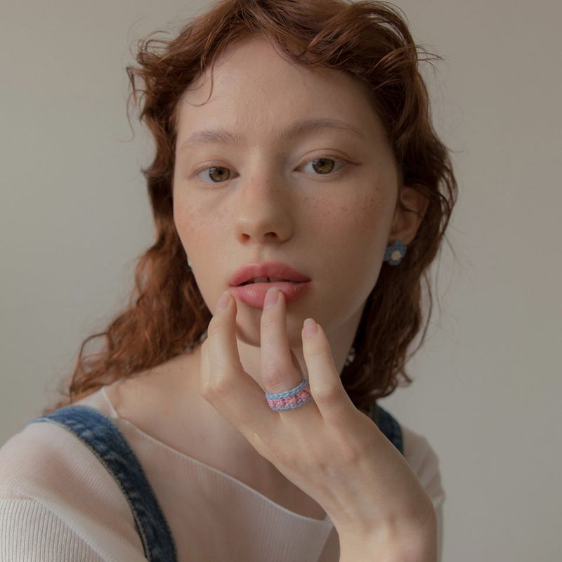 MerryMotive(メリーモチーブ)の「Vintage color knit ring (2colors)(Accessories)」