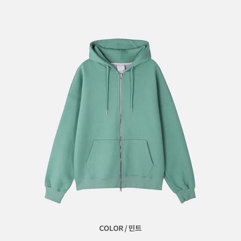 two way hood zip up