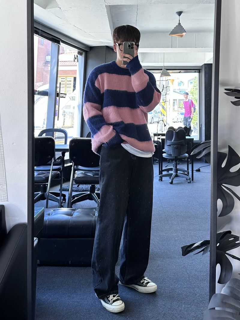 cander stripe loosefit knit