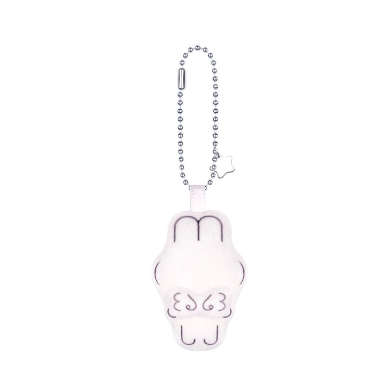 [MADE] bunny emoji keyring (pink)