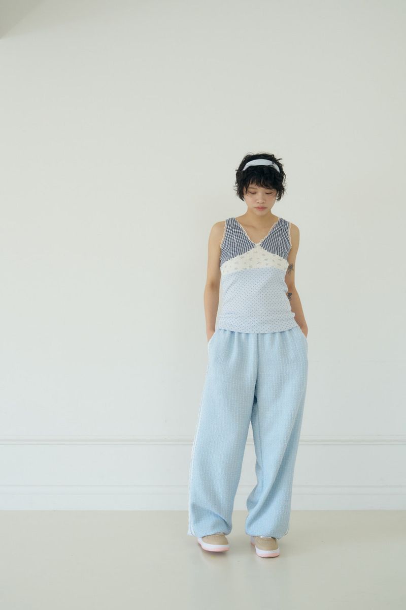 POSY LACE TOP (BLUE)