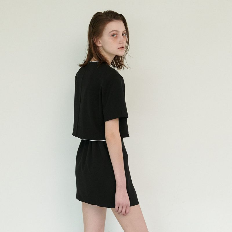  LINE BUTTON JACKET, BLACK