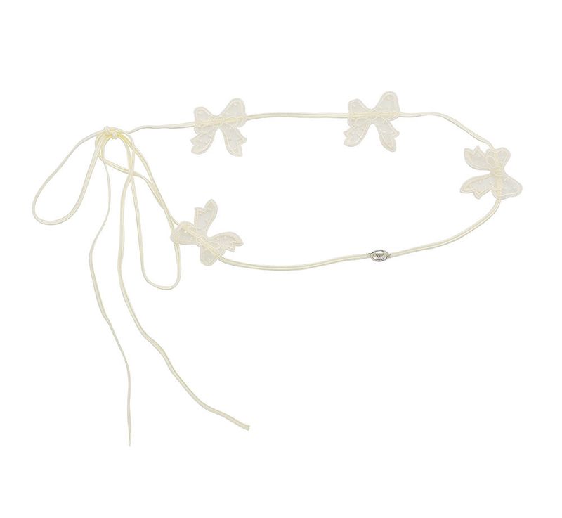 [MADE] Capsule02 Needle Work Ribbon Belt Strap _  Ivory