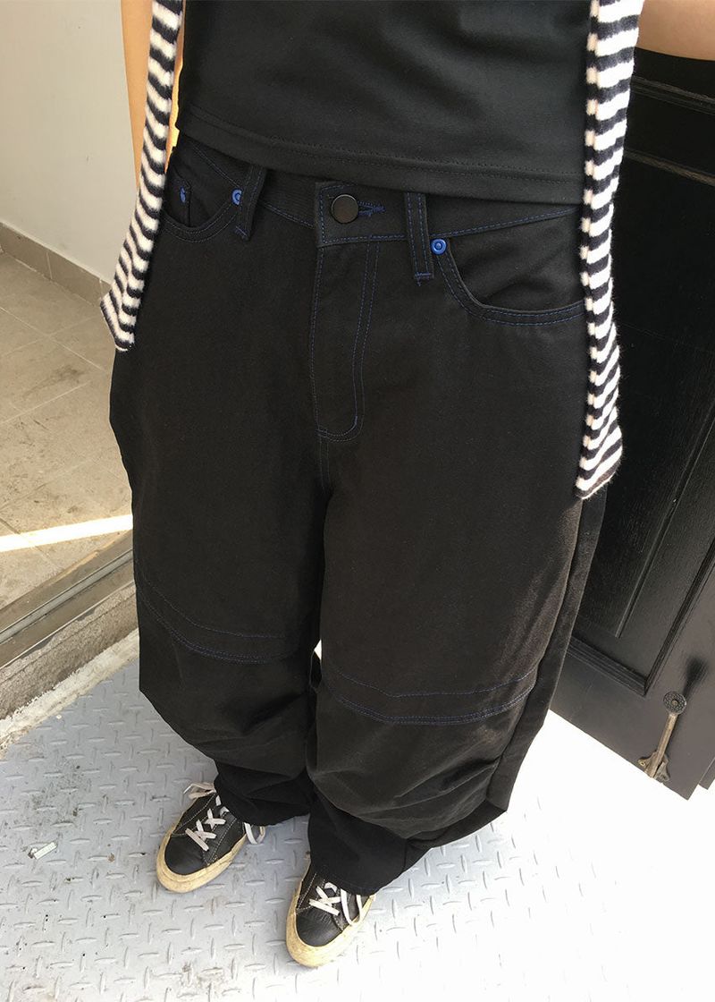 BLUE POINT BLACK PANTS