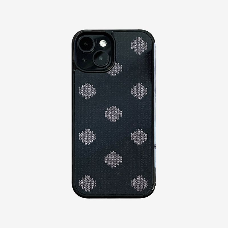 DELPHIN(デルフィン)の「DOT GLASS BUMPER CASE_ BLACK & GRAY(Smartphone Accessories)」