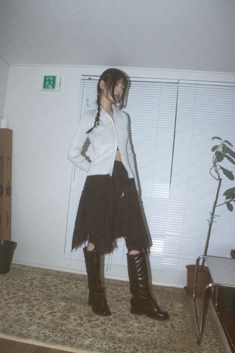 shirring boots cut boots