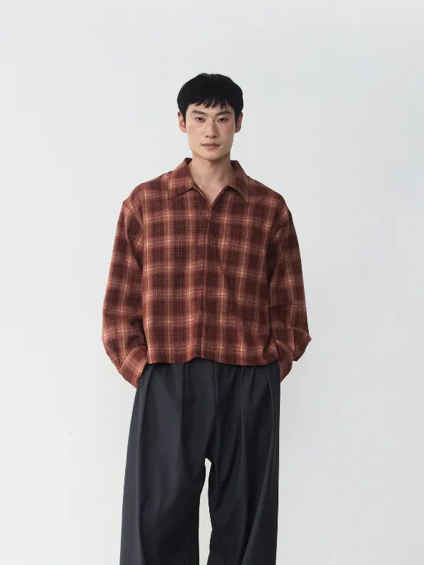 Remesso（レメッソ）の「TP1 Brushed Boxy Plaid Shirt（Tops）」