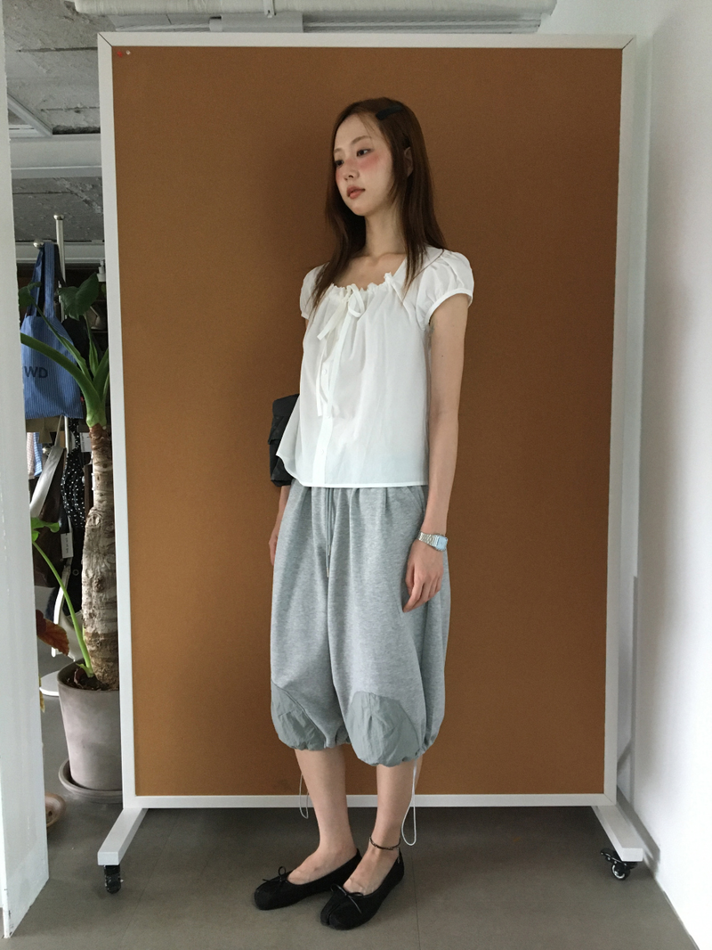 French puff blouse (3color)