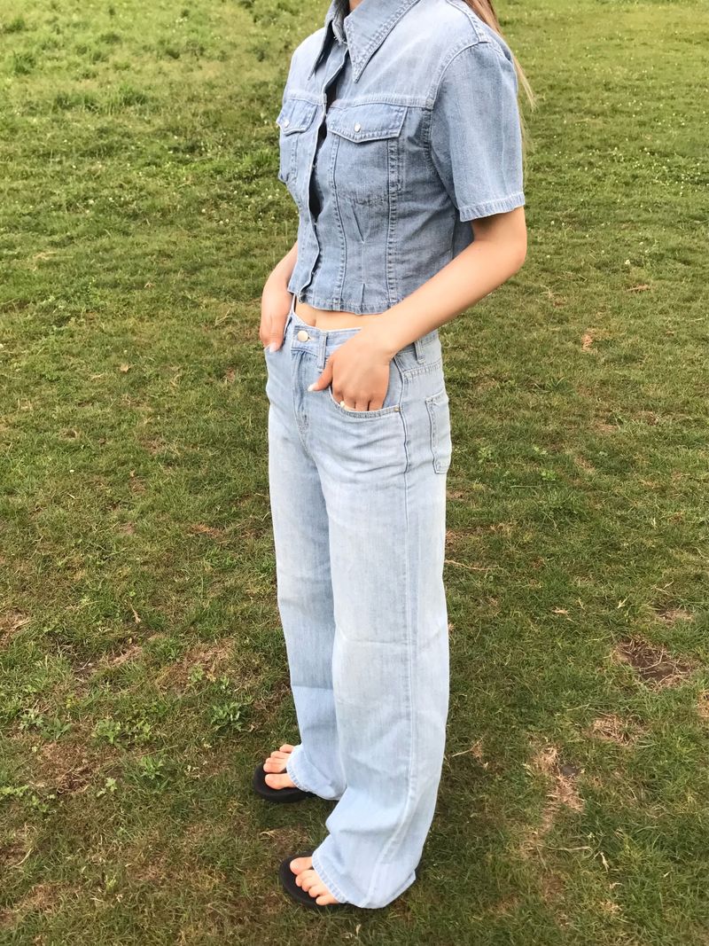 Horizon denim set up pants