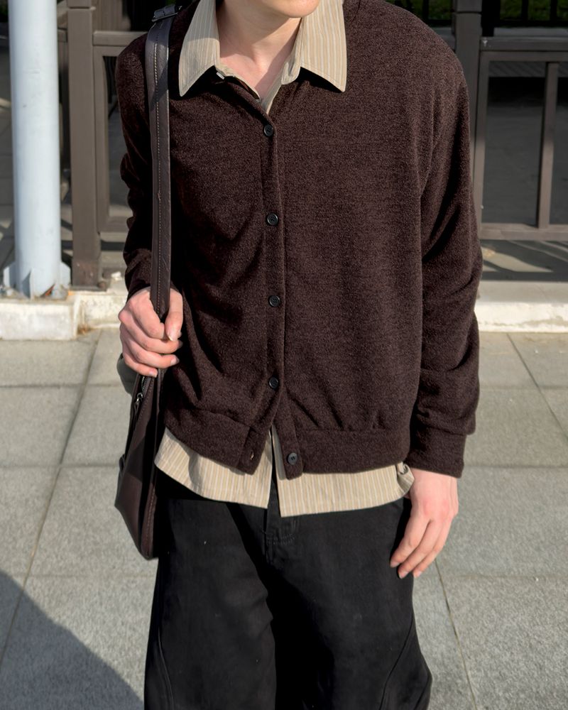 Sage knit minimal cardigan