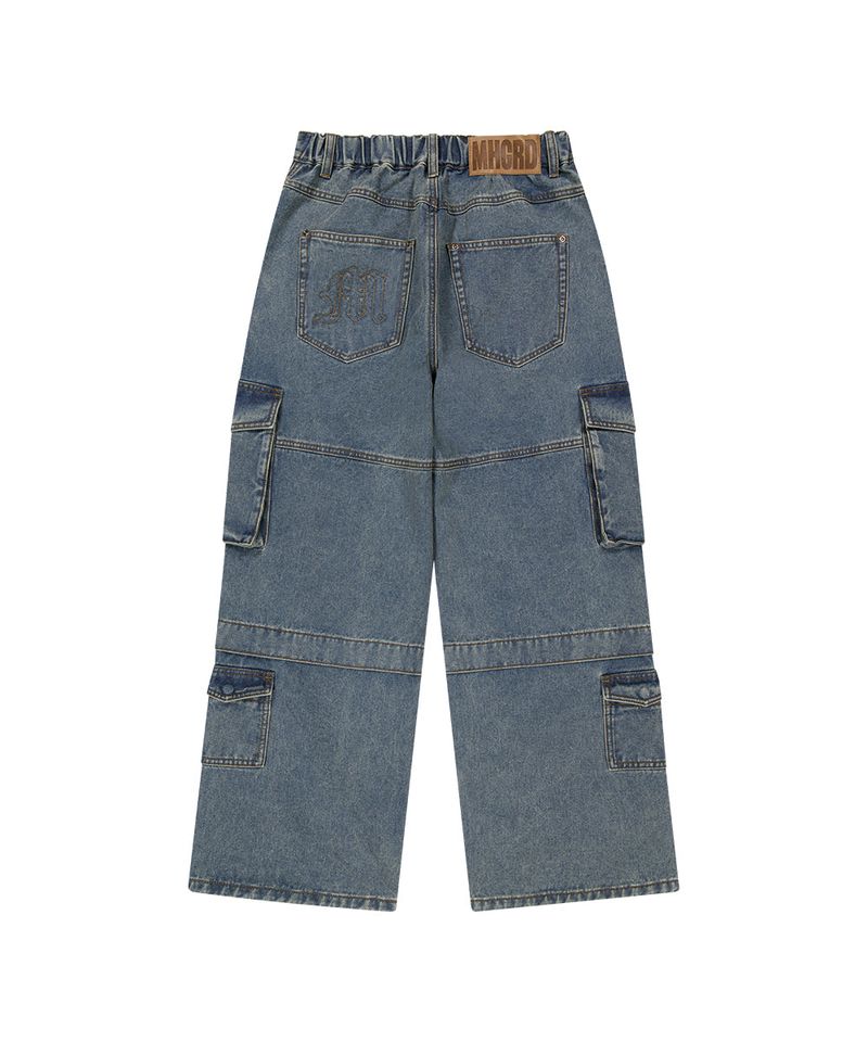WIDE CARGO DENIM PANT